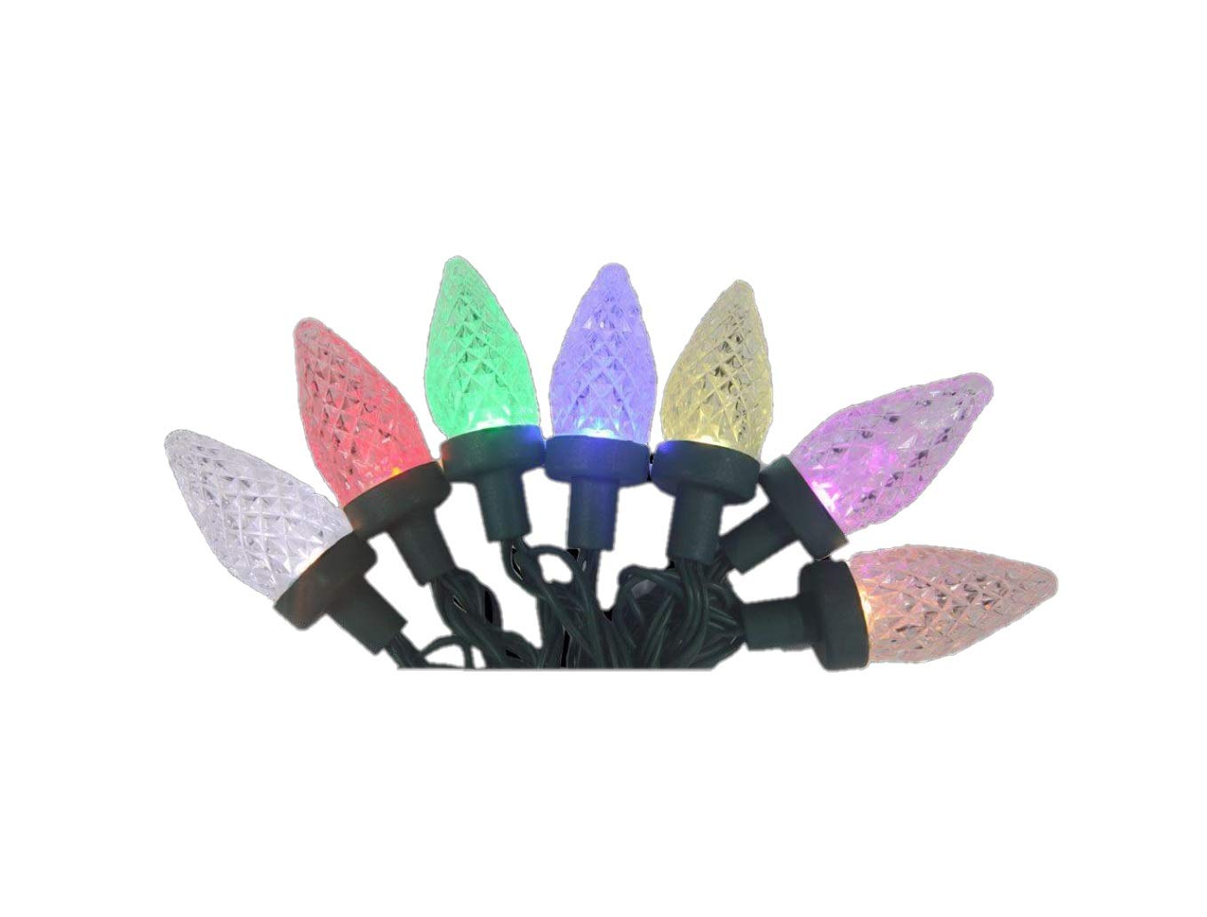 25 LED C9 Lights - 52 Functions for Christmas, Holiday, and Outdoor Decorations