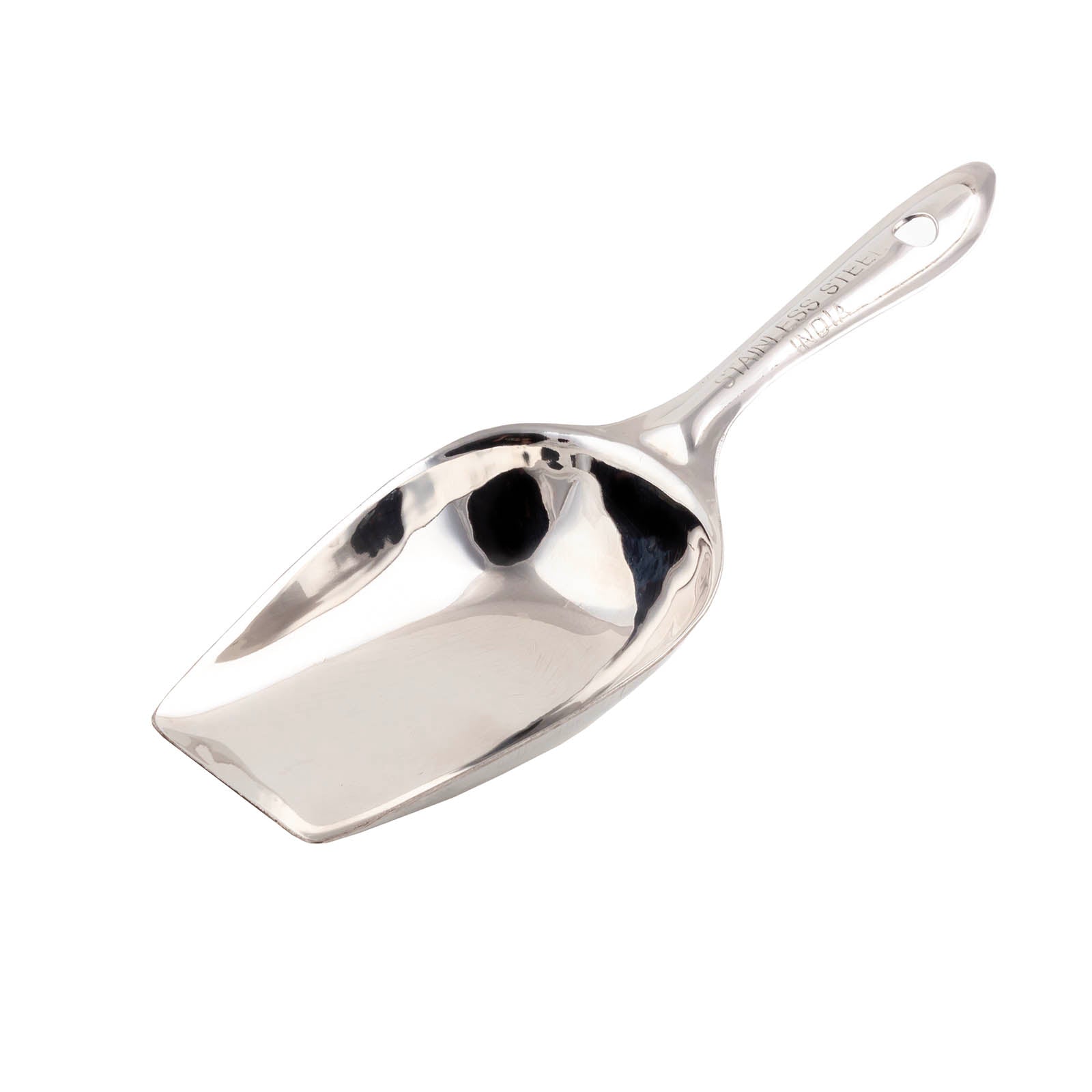 BarConic® Flat Bottom Ice Scoop - Stainless Steel with Multiple Size Options - Perfect for Bars, Restaurants, and Home Use