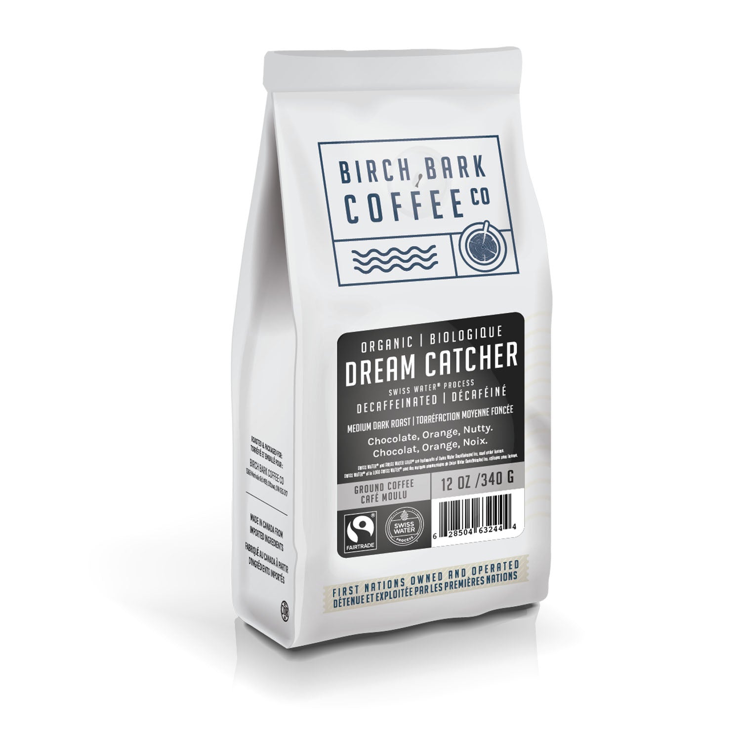 Organic Birch Bark Dream Catcher Decaf Fair Trade Ground Coffee - 12 oz Bag | Perfect for Relaxation, Meditation & Stress Relief