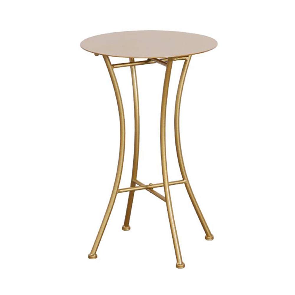 Modern Round Side End Accent Table with Phone Charging - Jcnfa Sofa Side Table for Living Room, Bedroom, Office - Gold Finish (12.99x12.99x20.47 Inches) - Perfect for Holding Drinks, Books & Charging Devices