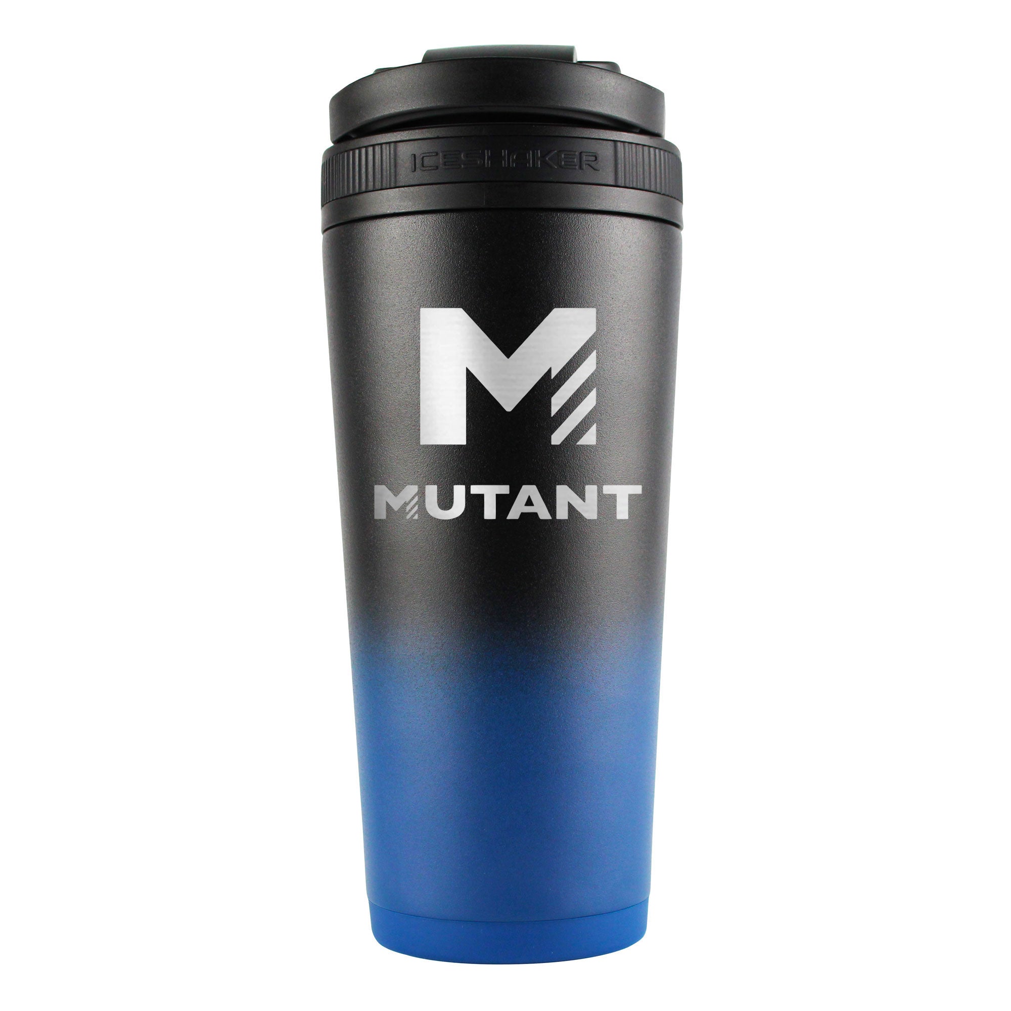 Nick The Mutant Walker Custom 26oz Insulated Stainless Steel Shaker Bottle - Navy Black Ombre Gradient - Perfect for Protein Shakes, Gym Workouts & Post-Exercise Hydration