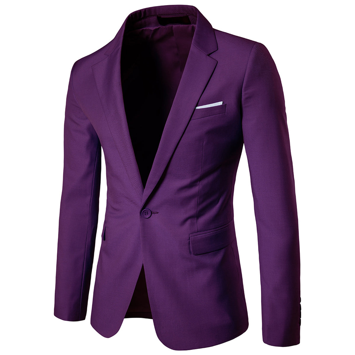 Stylish Purple Slim Fit Casual Blazer for Women - Business Office Wear & Evening Outfits - Perfect for Work, Interviews, and Special Occasions