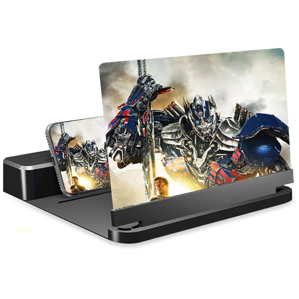 Phone Screen Enlarger - HD Projector for Movies, Videos & Gaming with Built-in Speaker | Portable Cell Phone Magnifier for Home, Office & Travel Entertainment | Perfect for Movie Nights, Gaming Sessions & Office Presentations