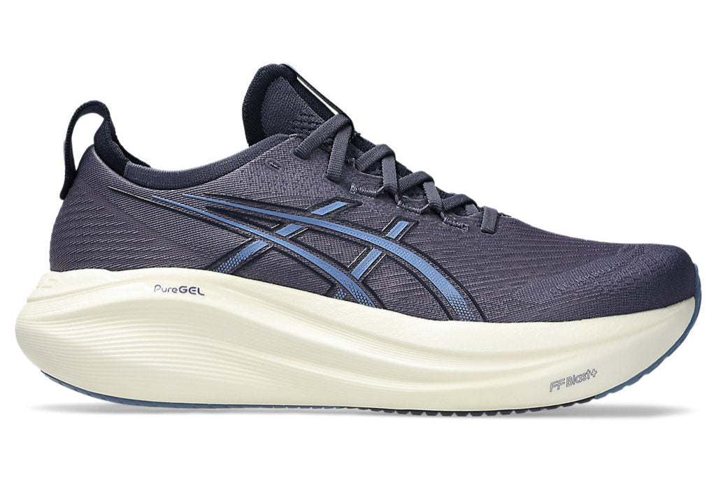 ASICS Gel-Nimbus 27 Men's Running Shoes (2E Wide Width) - Indigo Fog/Denim Blue | Cushioned Support for Long-Distance Running & Marathon Training