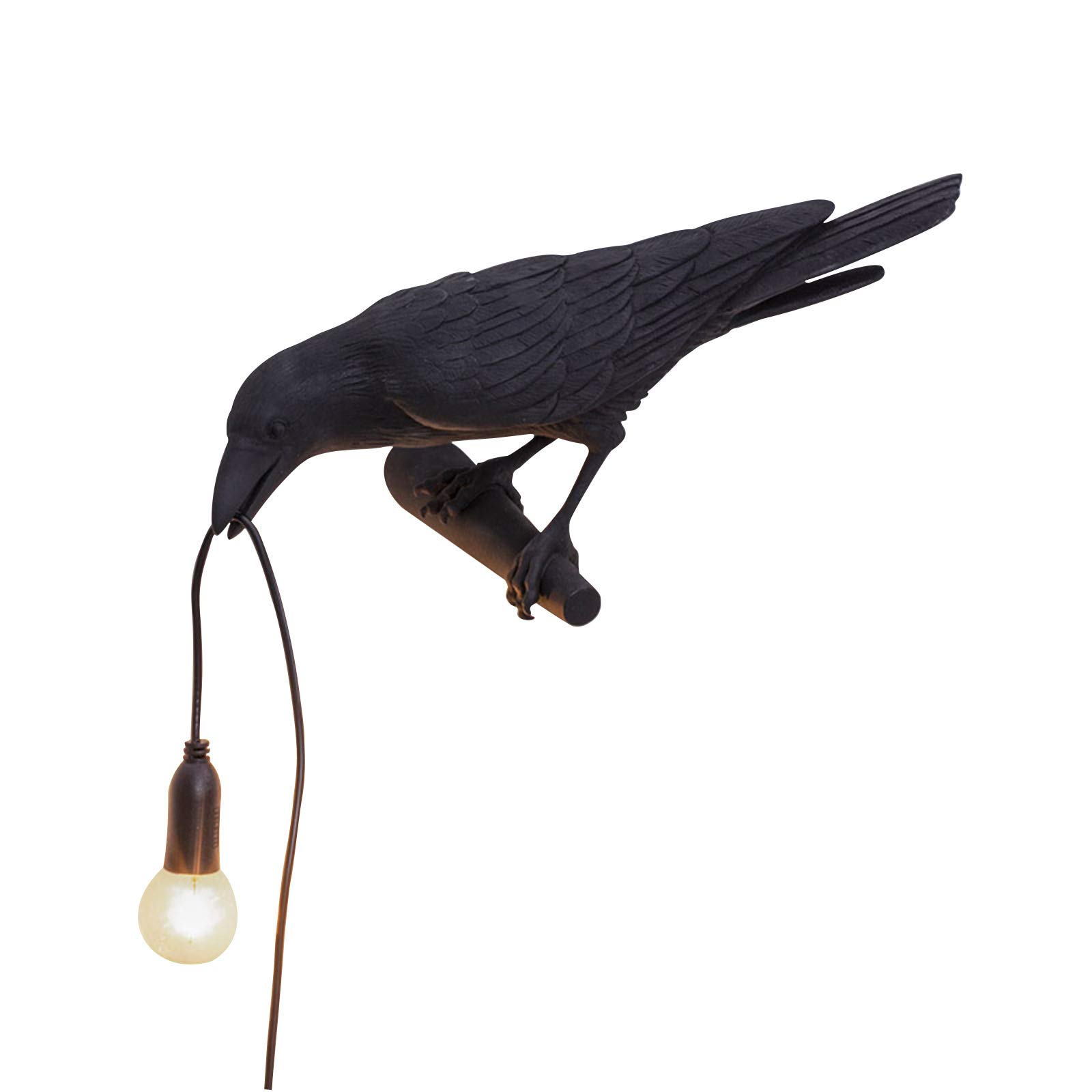 Decorative Crow Light Wall Lamp - 8 Styles Two-Tone Adjustable Bird Wall & Table Lamp for Home, Living Room, Bedroom - Black (Perfect for Gothic, Halloween & Nature-Themed Decor)