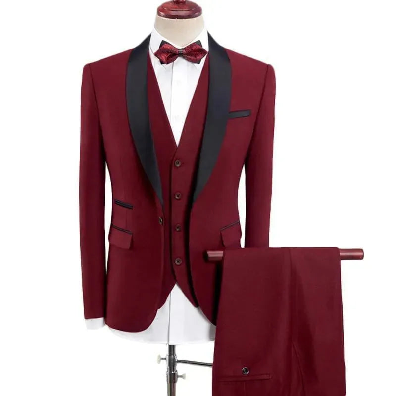 Elegant Cowell Tuxedo Wedding Suit for Men - Classic Shawl Collar Formal Wear - Perfect for Weddings, Proms & Black Tie Events
