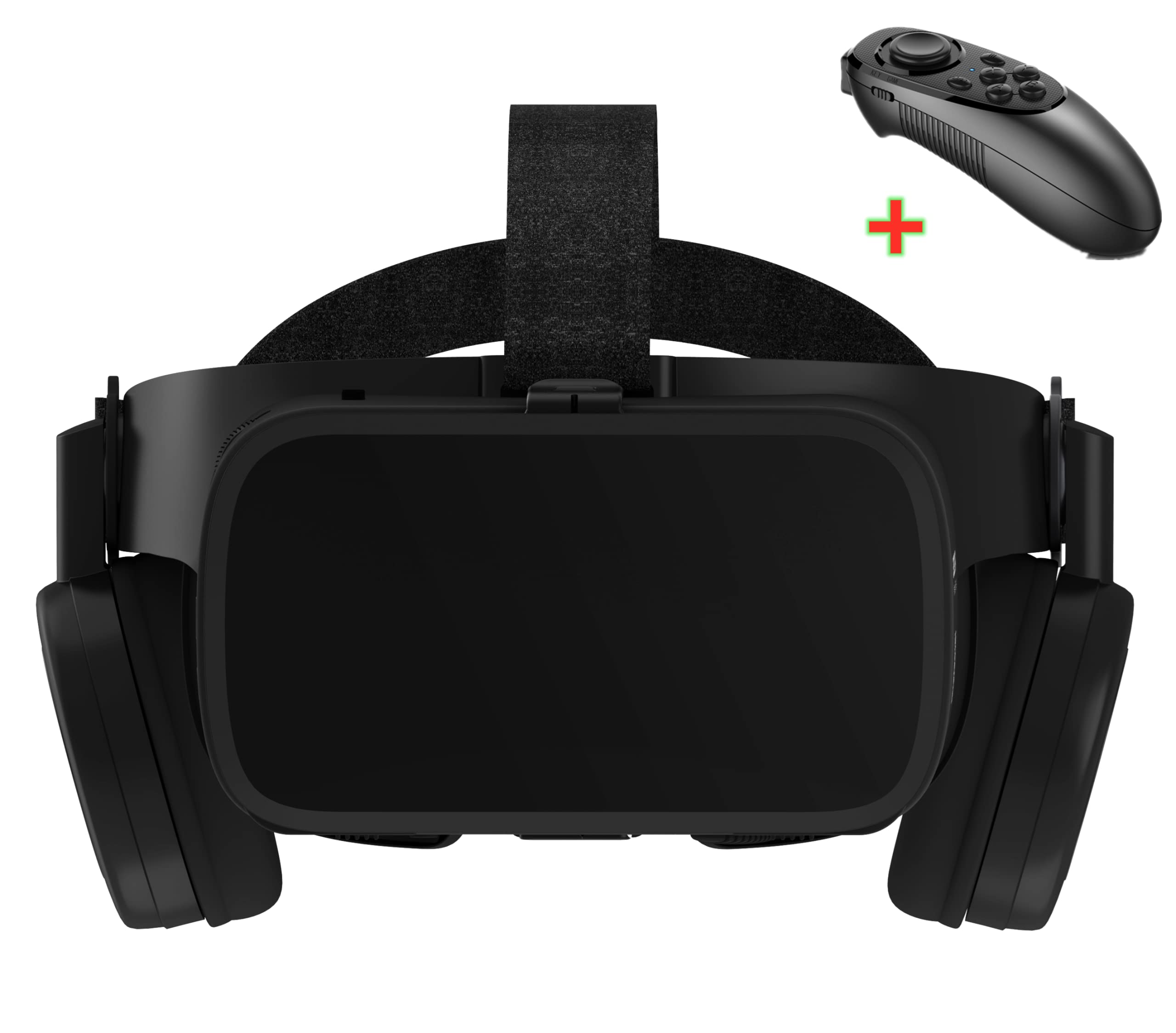 LONGLU VR Headset for iPhone & Android - 3D Virtual Reality Glasses with Wireless Bluetooth Headphones | Compatible with 4.7-6.2 Inch Phones | Perfect for Movies, Gaming & VR Experiences (Black)