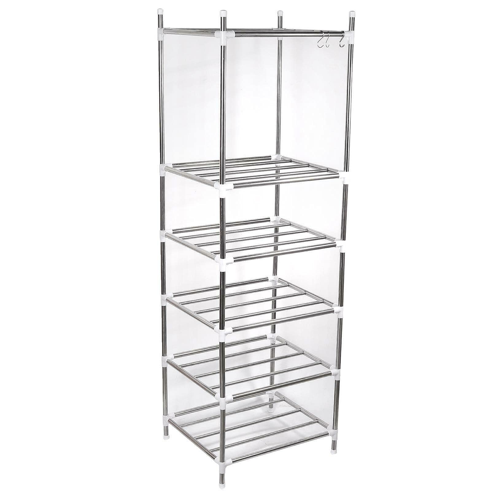 6-Tier Adjustable Metal Storage Shelves - Heavy Duty Garage Shelving Unit, 53