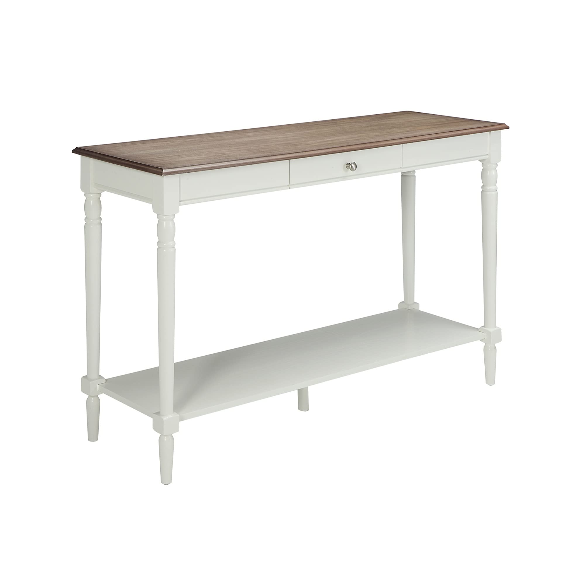 French Country 1-Drawer Console Table with Shelf - Rustic Entryway Sofa Table for Hallway, Living Room & Bedroom Decor