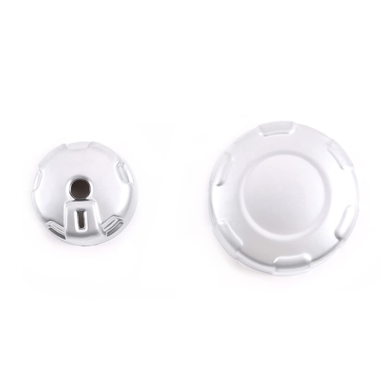 KJWPYNF 2PCS ABS Silver Headlight Switch Knob Cover for Land Rover Freelander 2 (2007-2012) - Interior Car Accessories Upgrade for Off-Road Terrain Driving