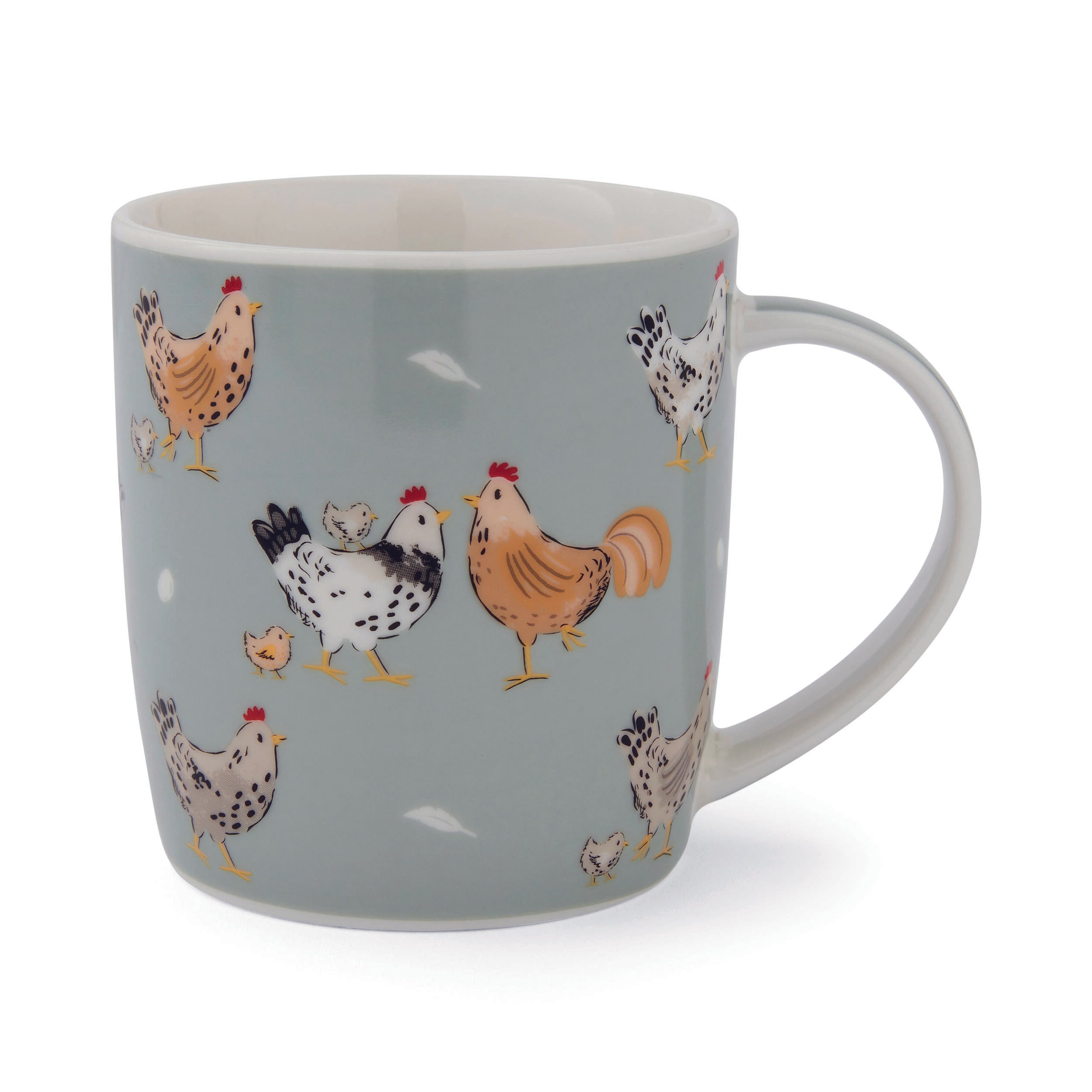 Hen House Lane Barrel Mug - Vintage Style Coffee Cup with Handle, 16oz Ceramic Beer Stein for Hot & Cold Drinks - Perfect for Home, Office, Camping & Gifts