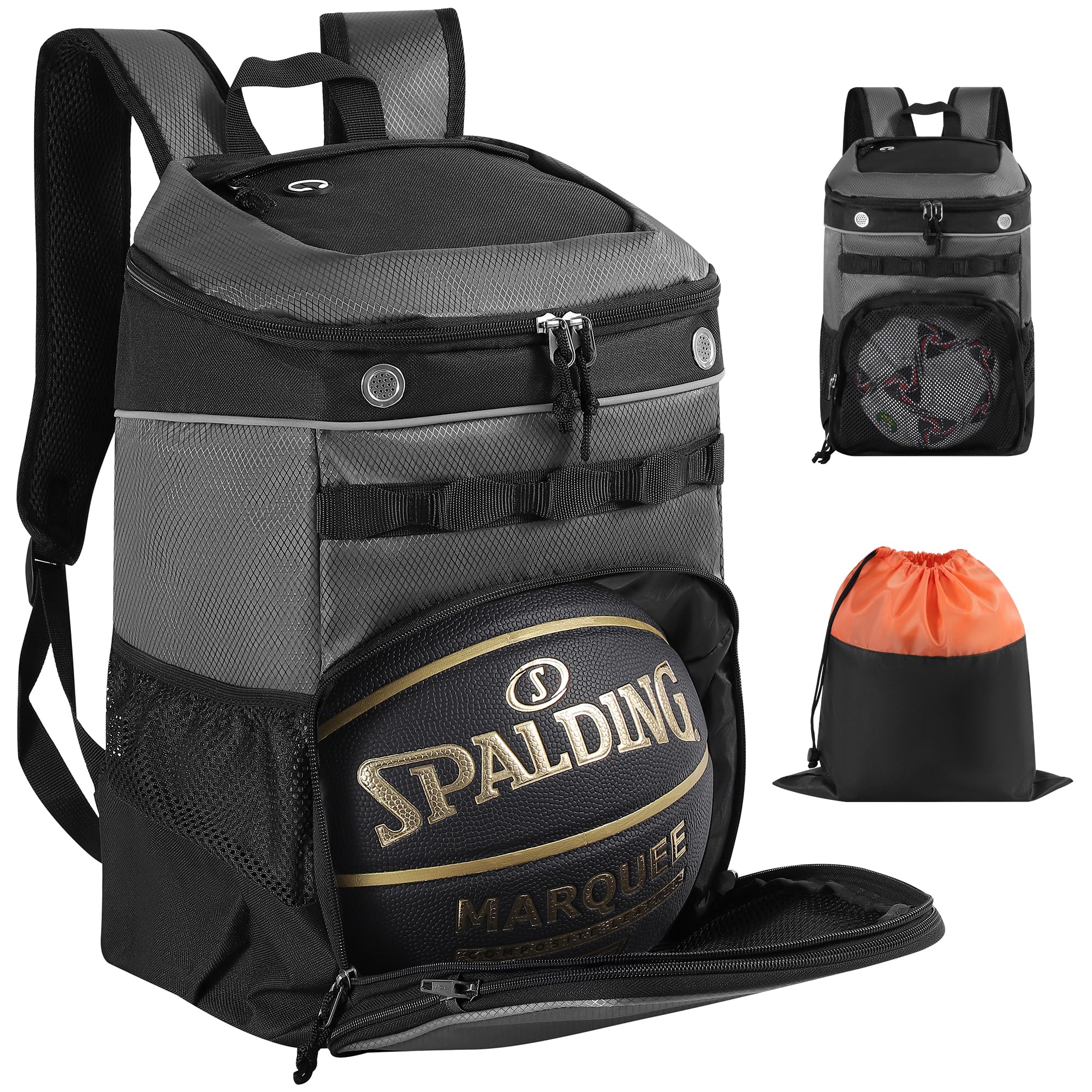 Basketball Backpack for Men & Women - Sports Gym Backpack with Ball Compartment & Shoe Storage - Perfect for Basketball, Soccer, Gym & Travel