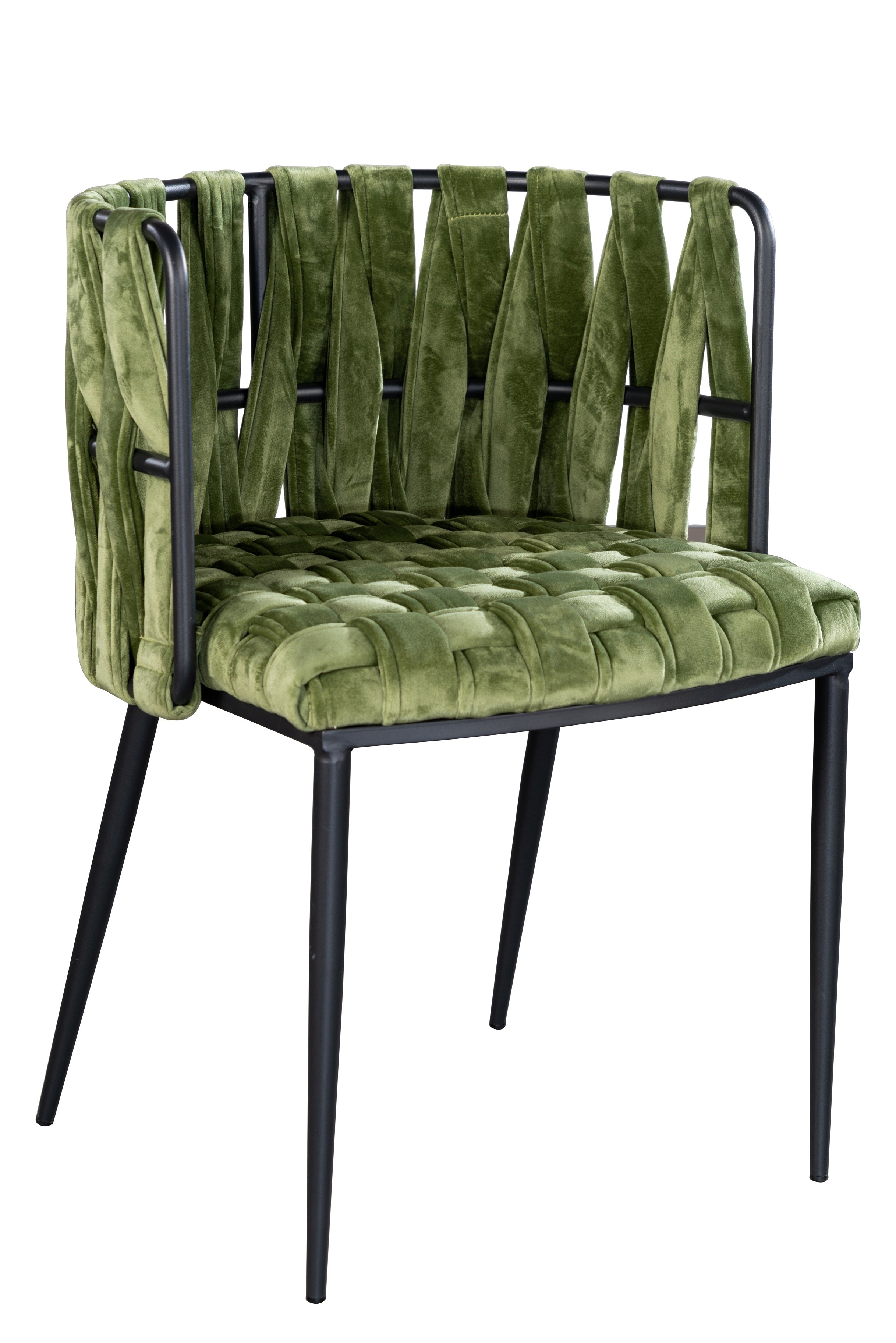 Milano Modern Dining Chair in Green & Black - Stylish Kitchen & Dining Room Furniture for Home & Office