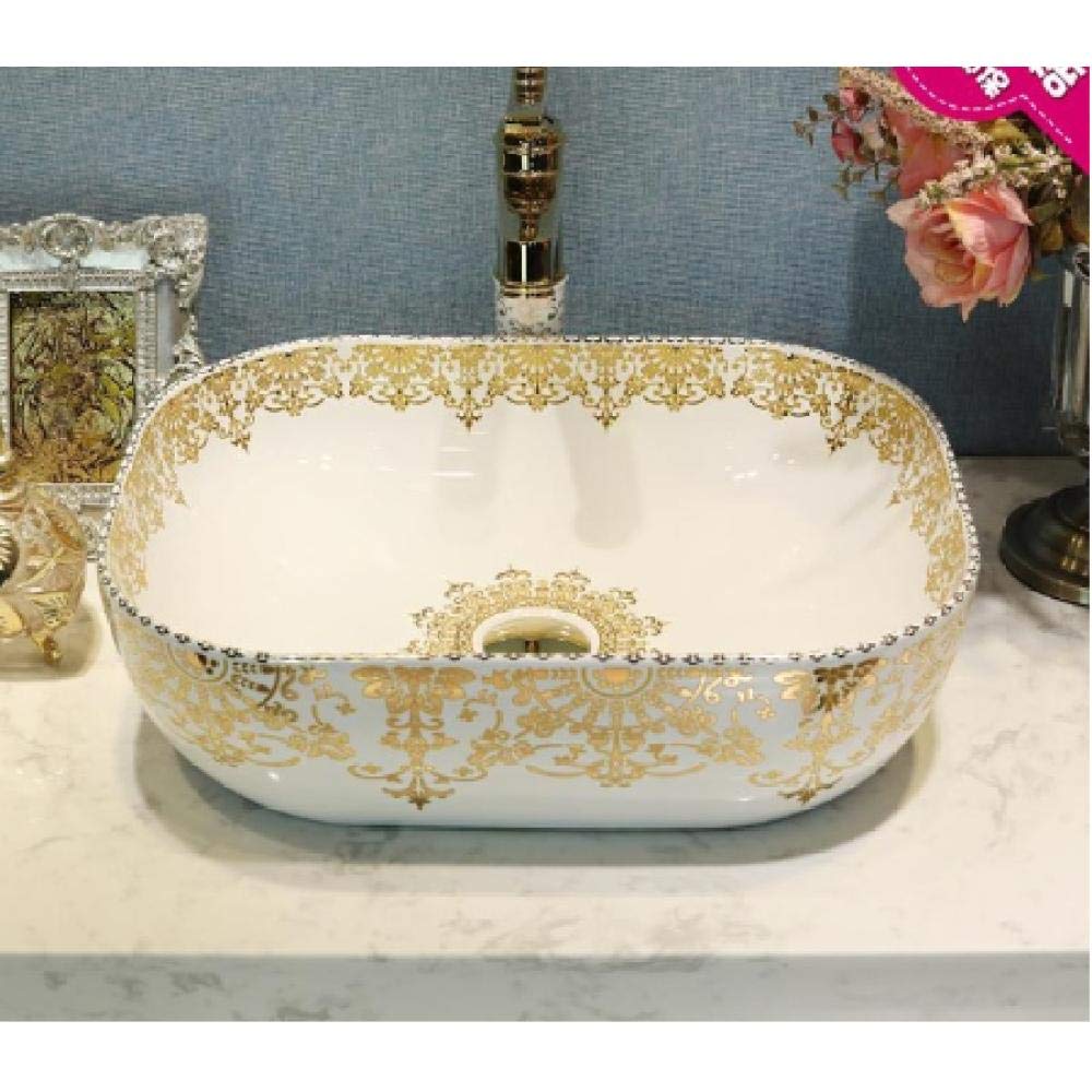 LEFEDA Ceramic Vessel Sink - Modern Art Handcrafted Bathroom Countertop Basin for Vanity, Washbasin with Unique Design - Perfect for Powder Room, Guest Bath & Luxury Home Decor