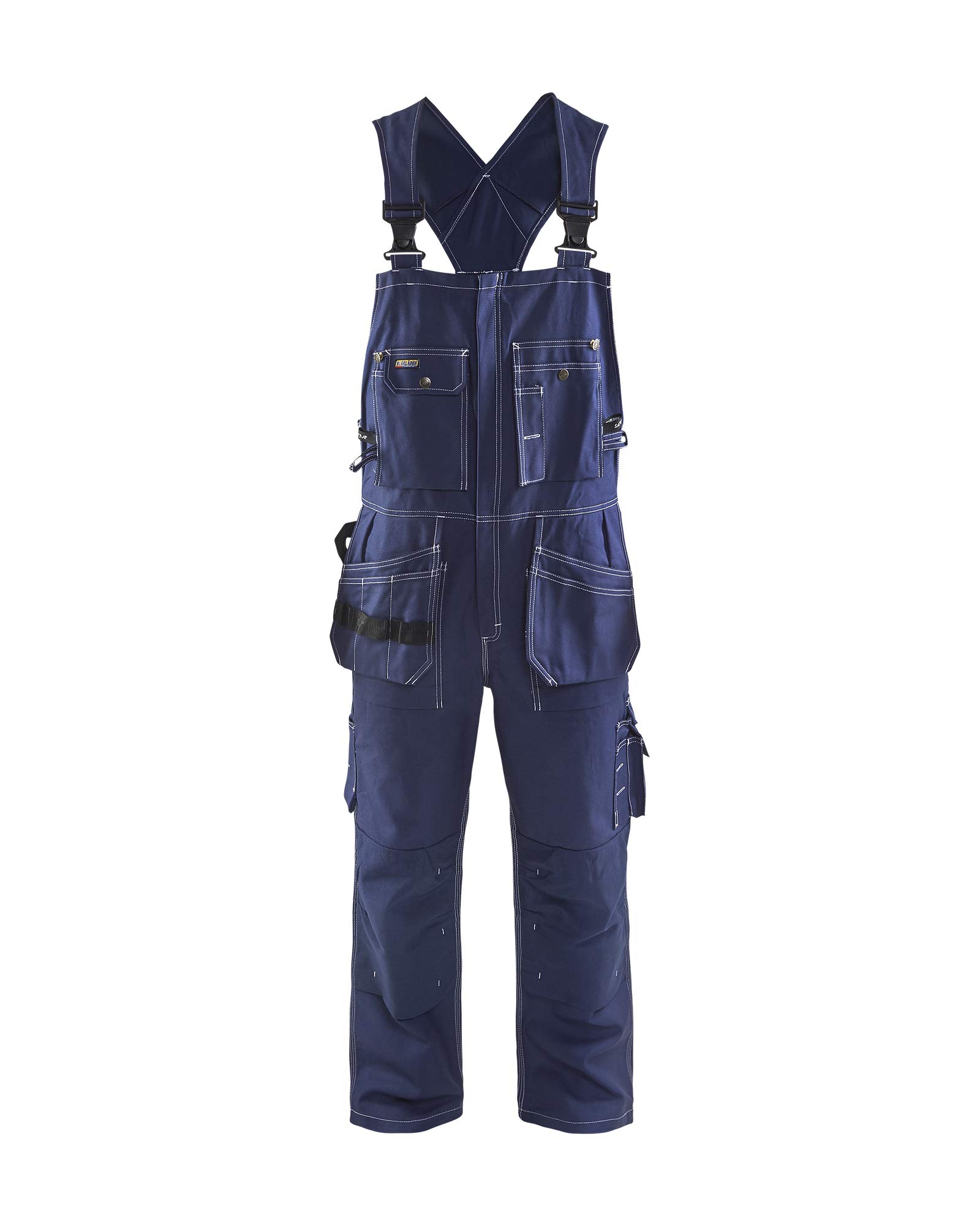 Men's Navy Blue Work Coveralls Size 38/34 (Metric C154) - Durable Jumpsuit for Construction, Mechanics & Industrial Use