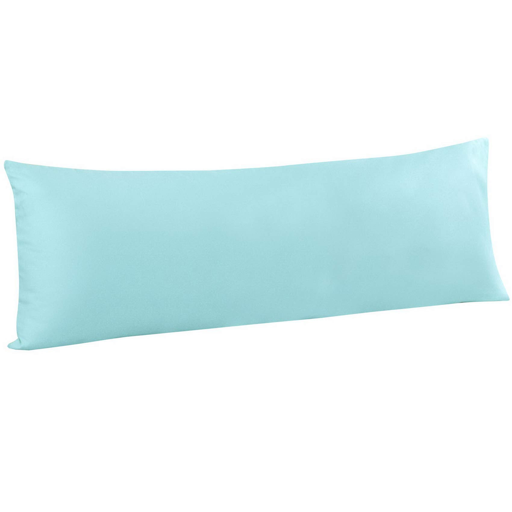 FLXXIE Super Soft Microfiber Body Pillow Cover 20x54 Inches - Wrinkle & Stain Resistant with Envelope Closure - Aqua Blue Pillow Case for Adults - Perfect for Bed, Sofa, and Travel Comfort