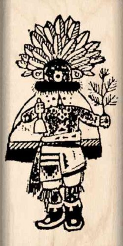 SEO优化版Kachina Doll橡皮印章 - 高品质印象邮票，适用于手账、贺卡、DIY工艺品制作