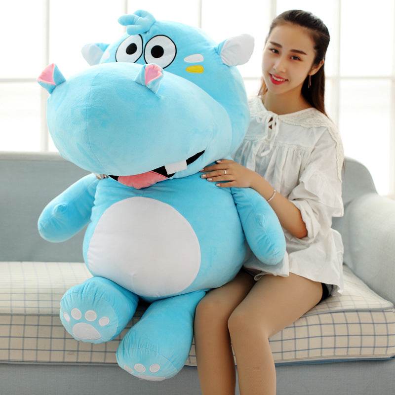 Jumbo Hippo Plush Toy - Extra Large Soft Stuffed Animal for Kids & Adults | Perfect for Cuddling, Nursery Decor, and Gift Giving