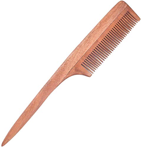 Ekan Anti-Dandruff Neem Wood Comb - Handmade Wooden Hair Brush for Men, Women & Kids - Natural Scalp Massager (20g) - Perfect for Daily Hair Care & Dandruff Prevention