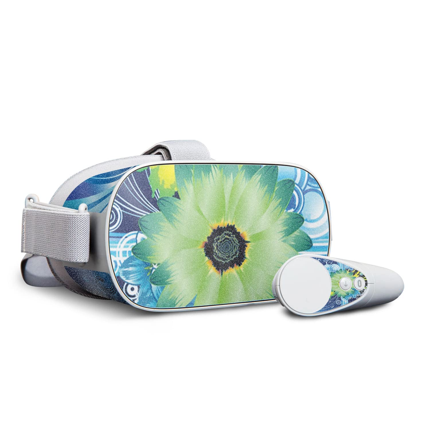 MightySkins Glossy Glitter Skin Cover for Oculus Go VR Headset - Flower Explosion Design | Protective Durable Scratch-Resistant Vinyl Decal | Easy to Apply & Remove | Made in USA | Perfect for Gaming, VR Parties & Customizing Your Device