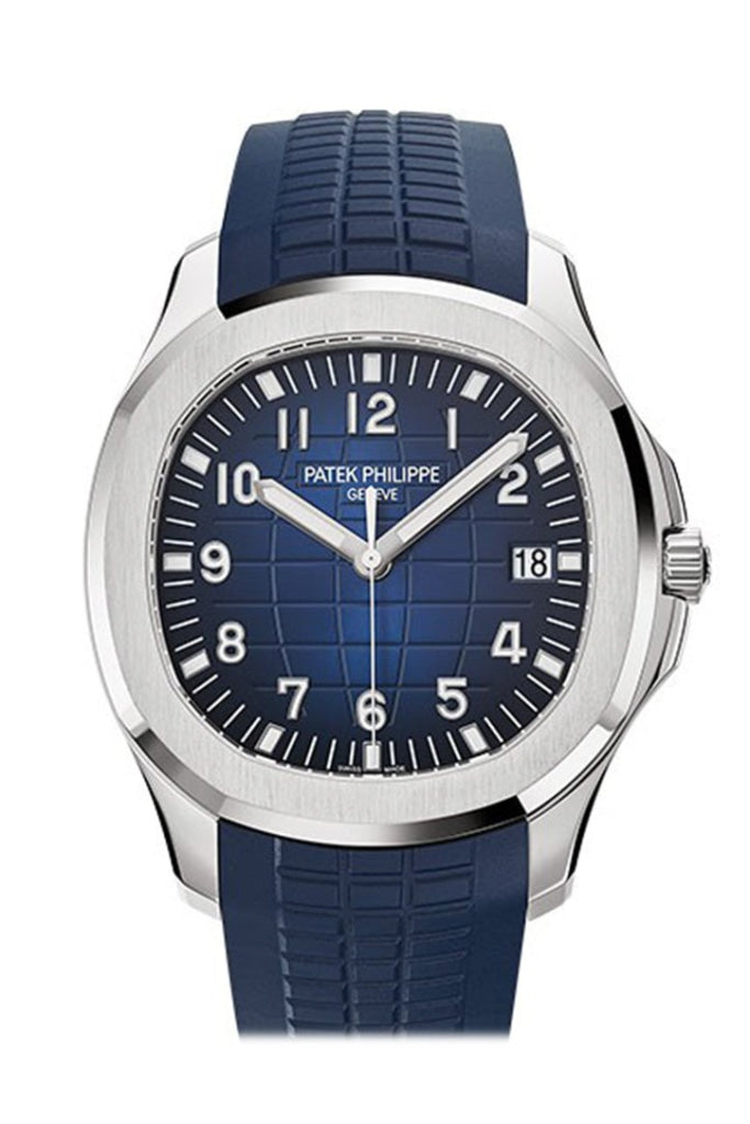 Luxury Patek Philippe Aquanaut 5168G-001 Men's Watch - 18K White Gold Case, Blue Dial, Water Resistant - Perfect for Business Meetings & Formal Events