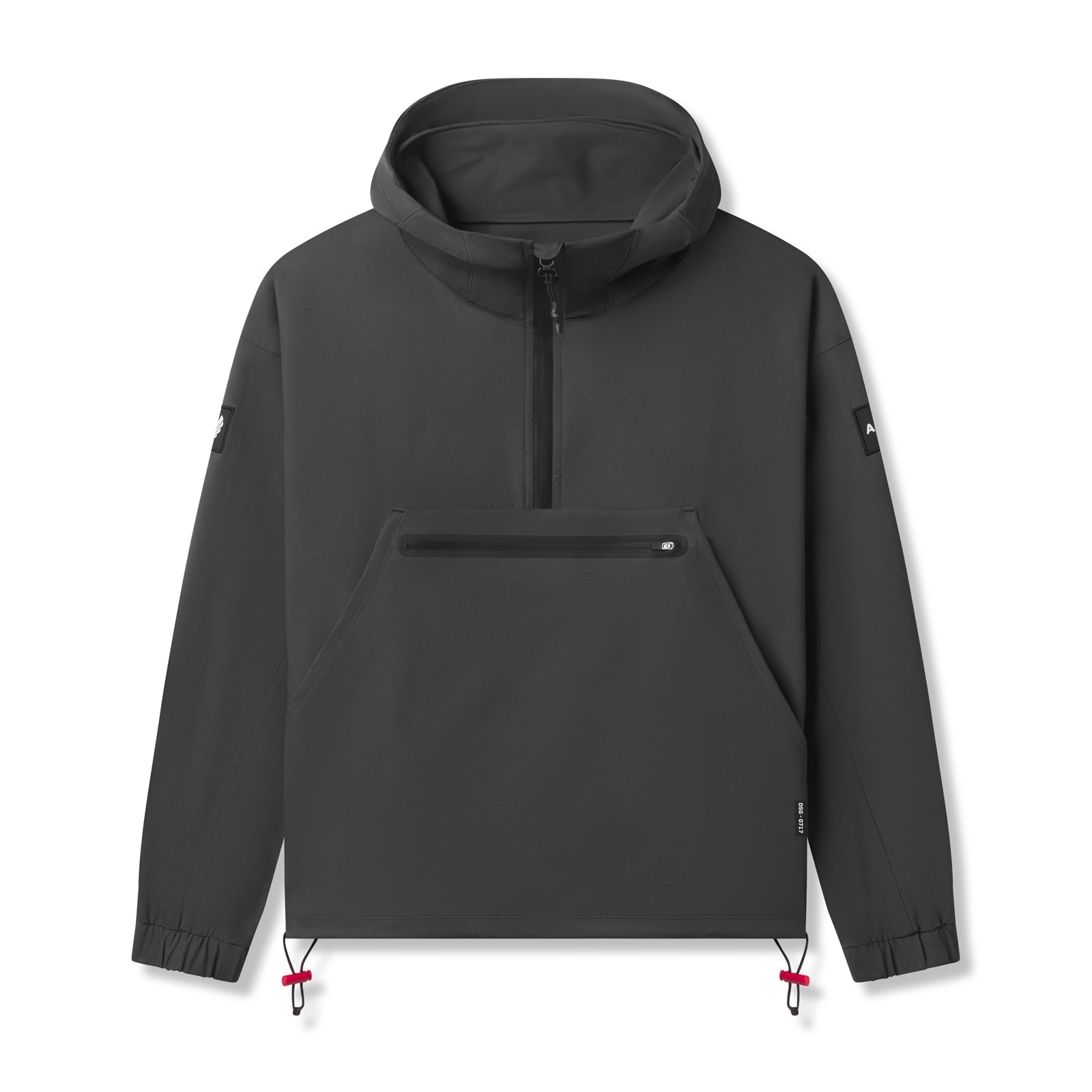 Weather-Ready Anorak Jacket for Men & Women - Waterproof Windproof Hooded Jacket with Space Grey Patch - Perfect for Hiking, Camping & Outdoor Adventures