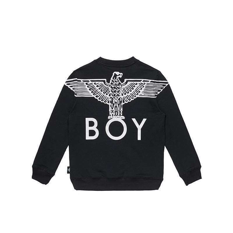 BOY EAGLE BACKPRINT KIDS SWEATSHIRT - Comfortable Cotton Pullover Hoodie for Boys - Perfect for School, Playdates & Outdoor Adventures