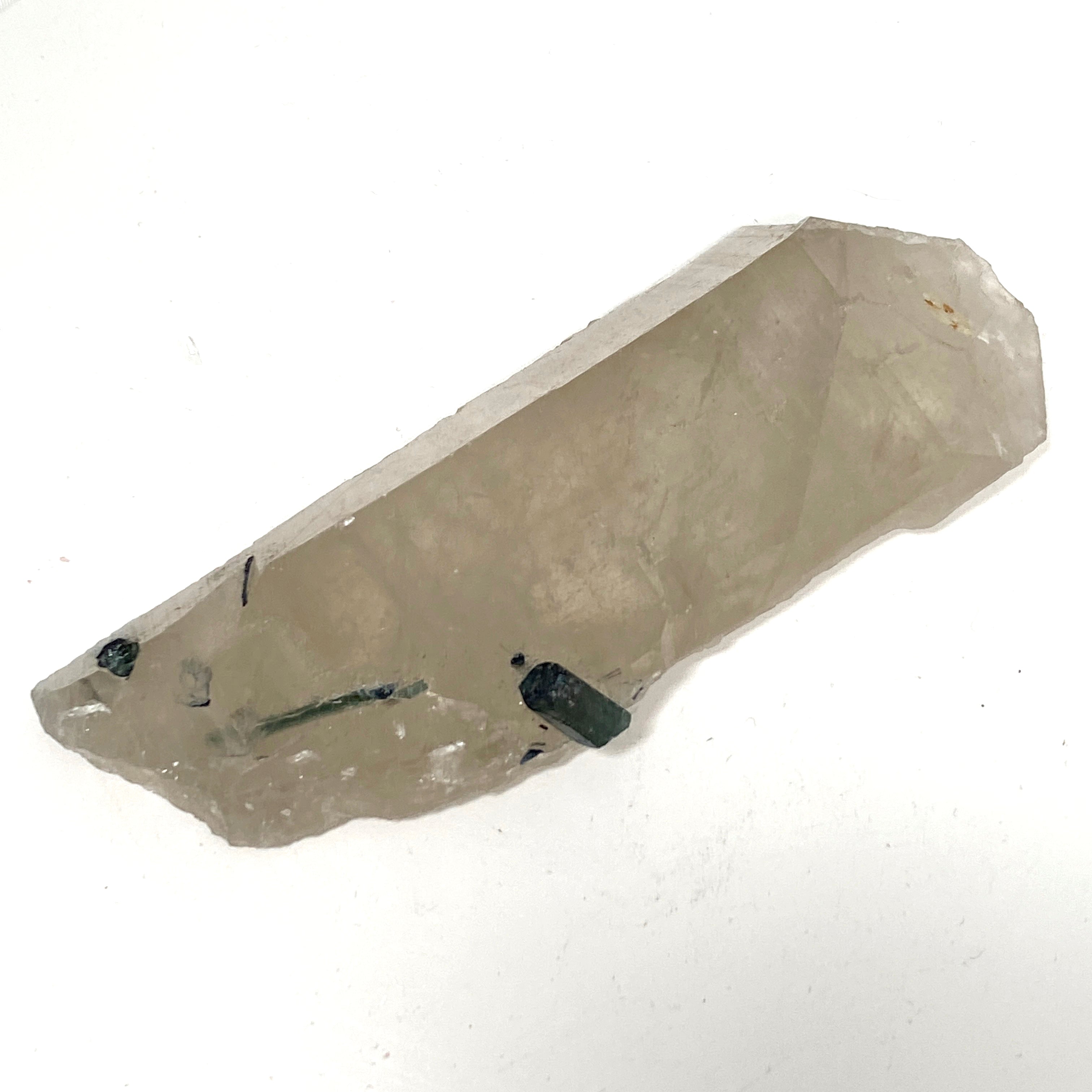 Natural Green Tourmaline on Quartz Crystal Specimen - GTQ 01 | Healing Stone for Meditation, Energy Work & Home Decor