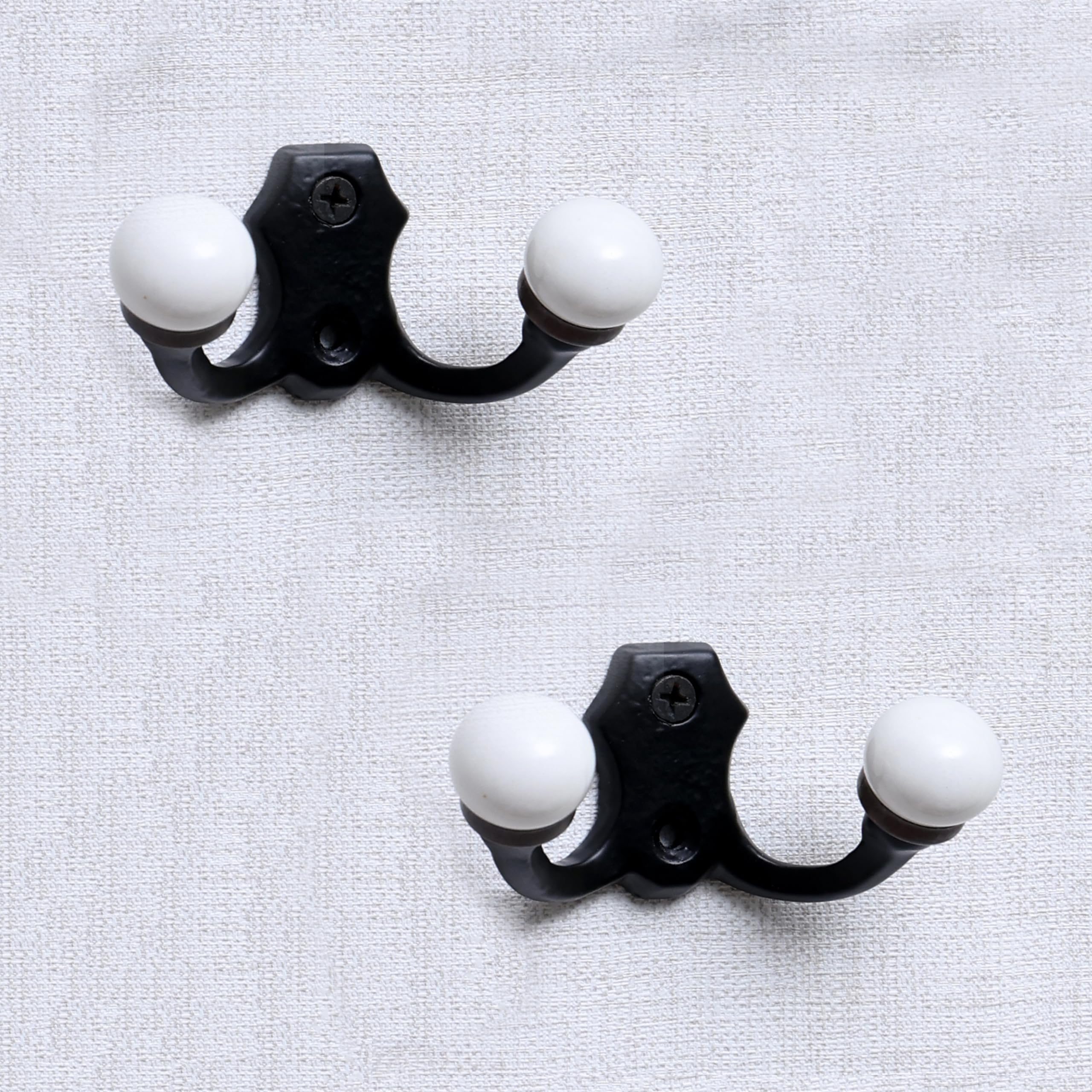 2Pcs Ceramic Wall Hooks - Kids Coat Rack & Towel Holder for Bedroom Decor