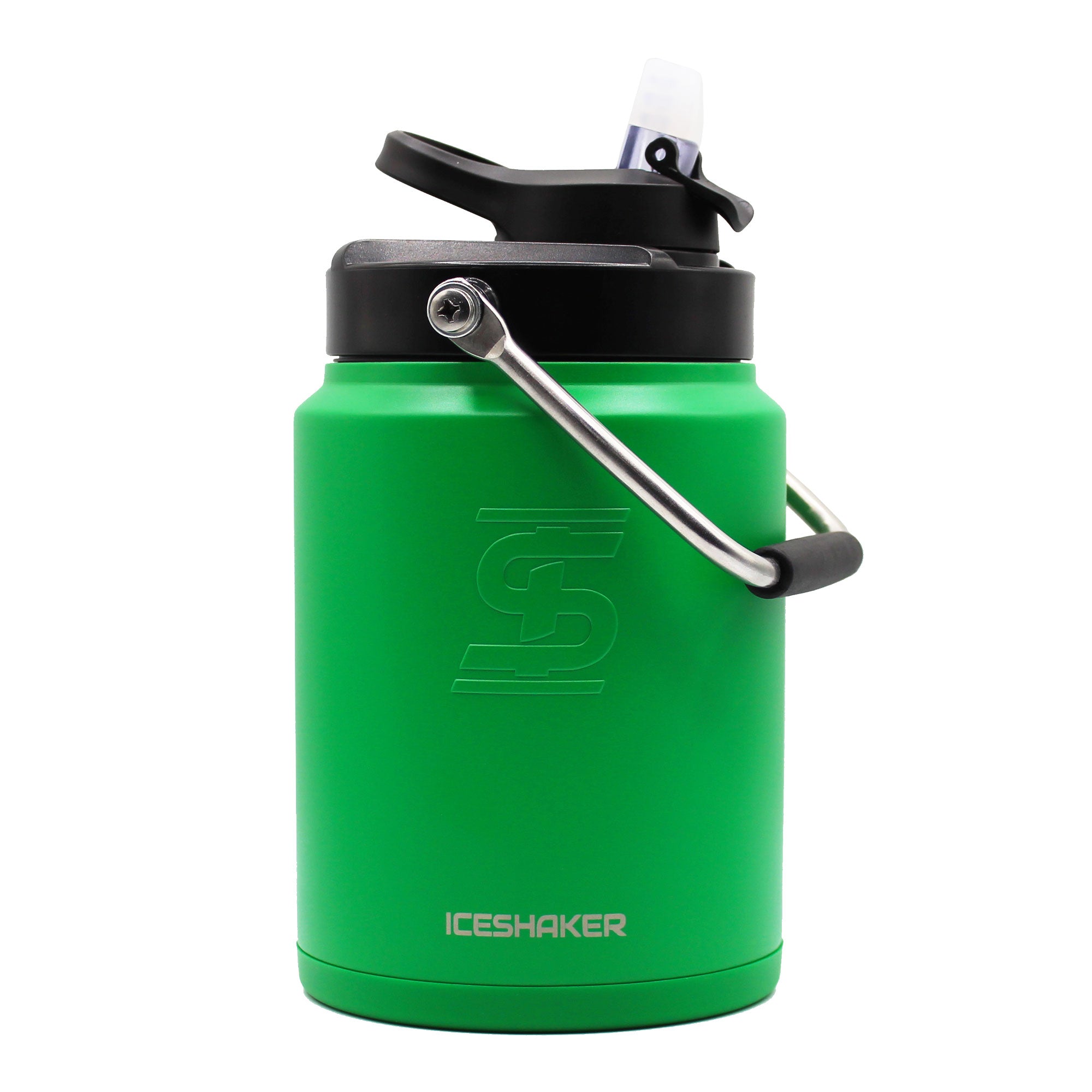 Premium Half Gallon Water Jug with Non-Slip Silicone Base - Dragon Green | Leak-Proof Large Capacity Drink Container for Gym, Hiking, Camping & Outdoor Activities