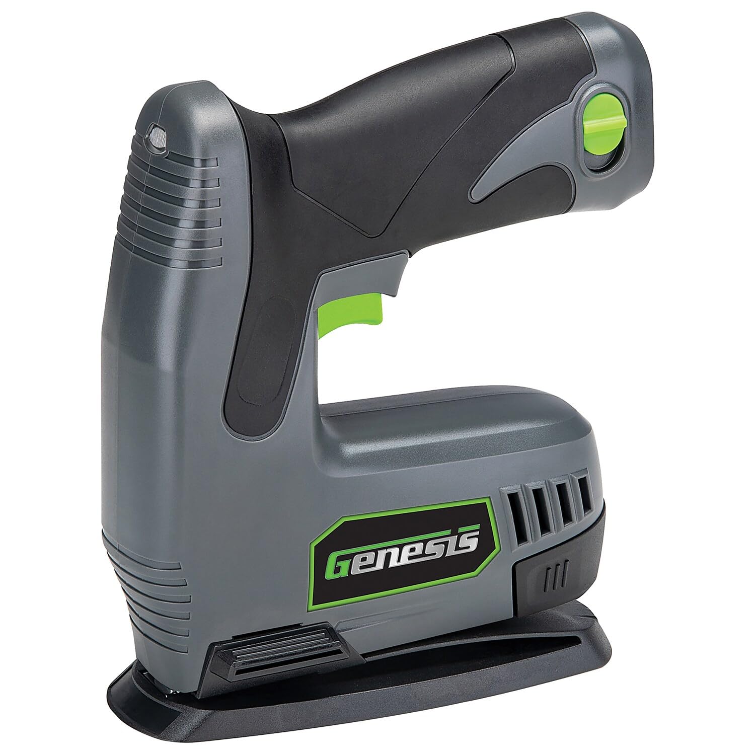 Genesis GLSN08B 8V Cordless Electric Staple Gun Kit with Battery, Charger, Staples & Nails - Perfect for DIY Projects, Home Repairs & Upholstery Work