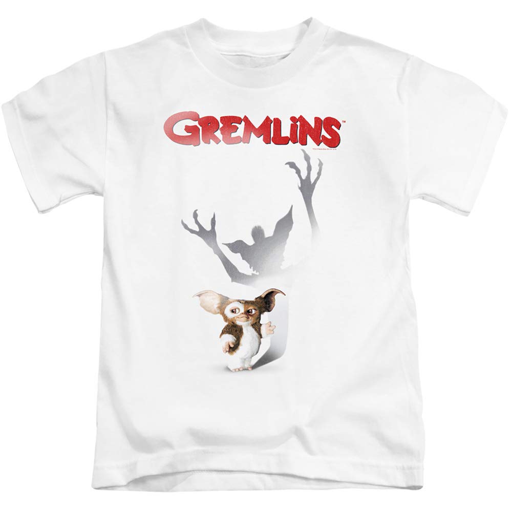 Gremlins Boys T-Shirt by A&E Designs - Shadow Poster Graphic White Tee for Kids | Perfect for Halloween Costumes, Movie-Themed Parties & Casual Wear