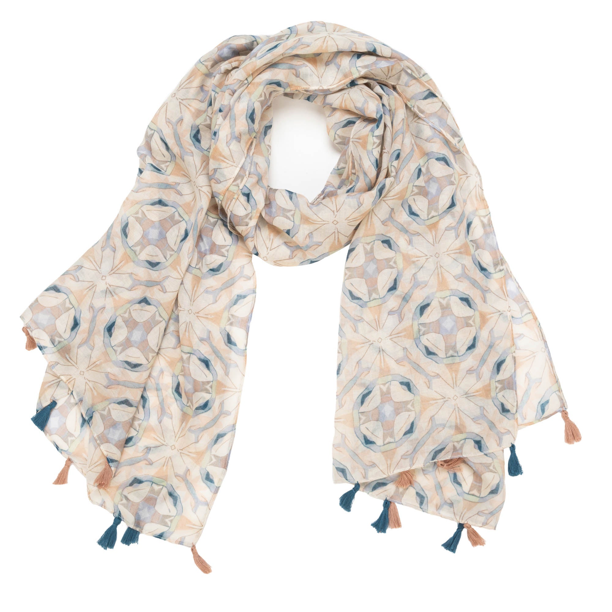 Desert Painter Lightweight Woven Geometric Scarf - Stylish Shawl for Women, Fashion Accessory for Fall & Winter Outfits, Perfect for Travel, Parties and Cold Weather