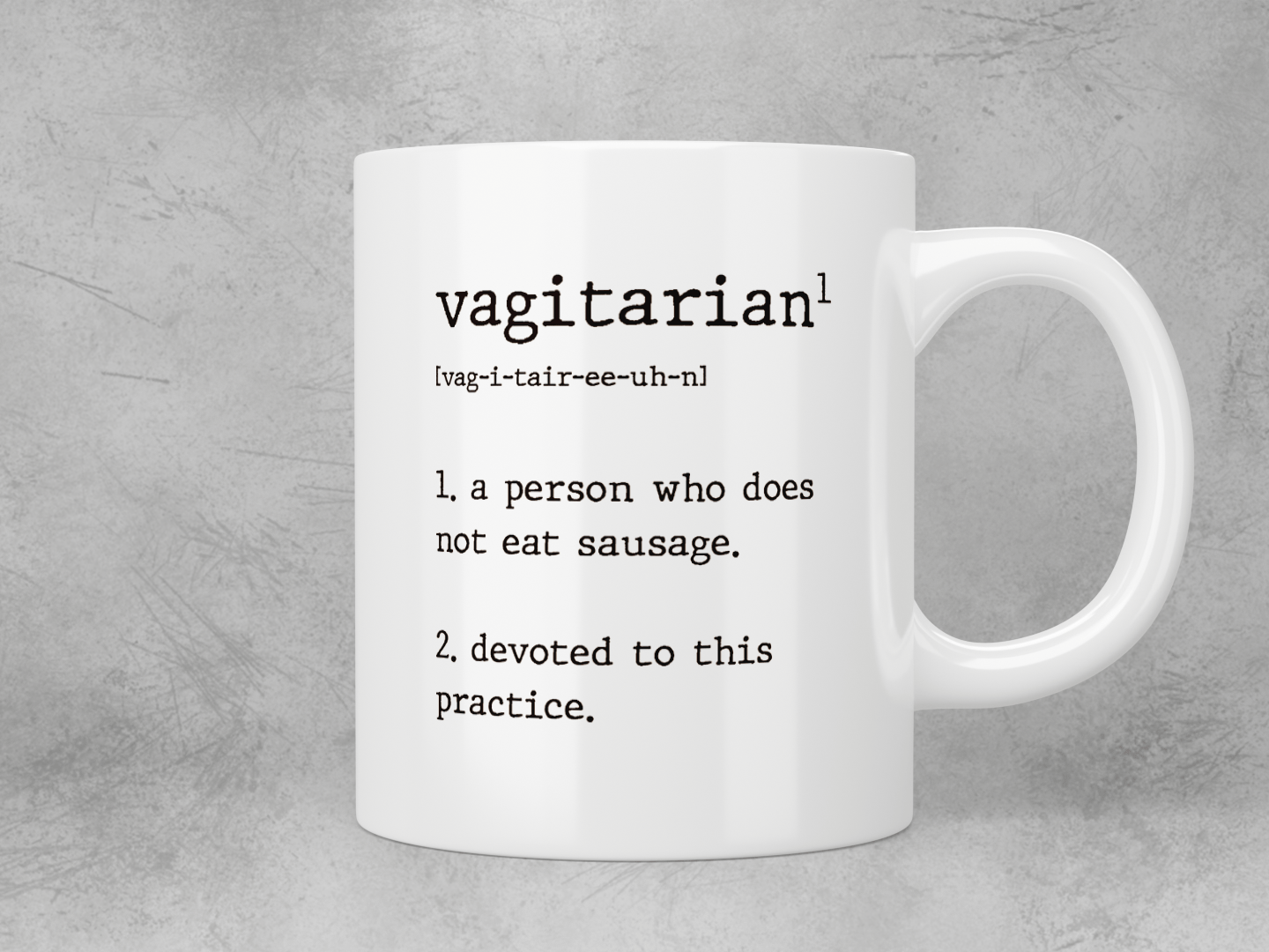 Vegetarian Mug - Eco-Friendly Ceramic Coffee Cup for Tea & Hot Drinks - Perfect for Home, Office & Gifts