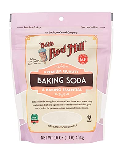 Bob's Red Mill Pure Baking Soda - 16 Ounce (Pack of 2) | Aluminum-Free, Food-Grade Sodium Bicarbonate for Baking, Cleaning & Deodorizing | Perfect for Cookies, Cakes & Household Use