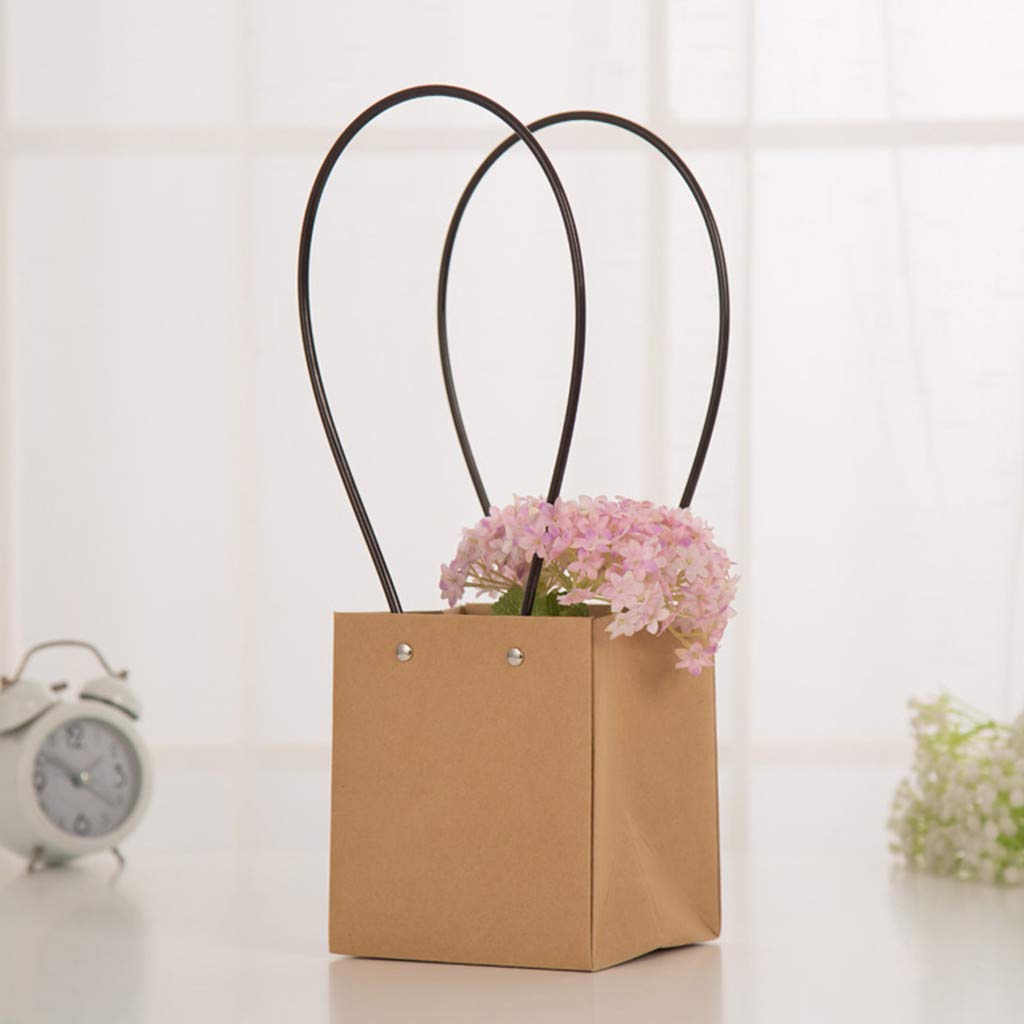 5-Pack Decorative Paper Flower Bags - Elegant Wedding Favor Gift Boxes, Birthday Party Decor, Baby Shower Bouquet Wrapping | Perfect for Floral Arrangements, Table Centerpieces & Special Event Packaging (F)