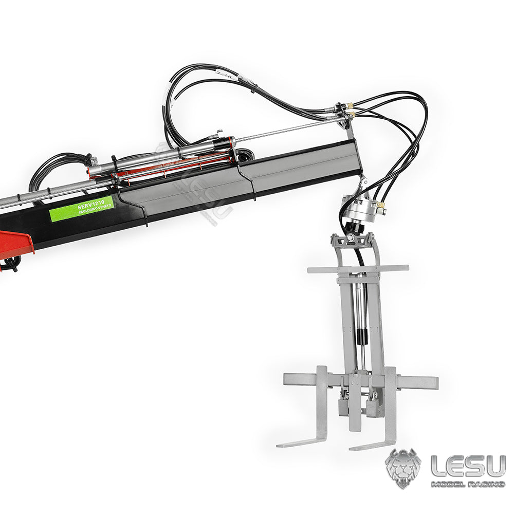 LESU 1/14 Scale Metal Hydraulic Fork Brick Clamp for RC Hydraulic Crane Dumper Truck - Unassembled & Unpainted DIY Model Kit - Perfect for Construction Site Simulation & RC Truck Enthusiasts