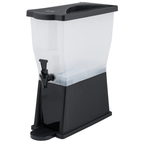3 Gallon Black Slim Beverage Dispenser - Juice & Drink Dispenser for Parties, Snack Storage, Candy Containers - Perfect for Weddings, BBQs, and Office Events