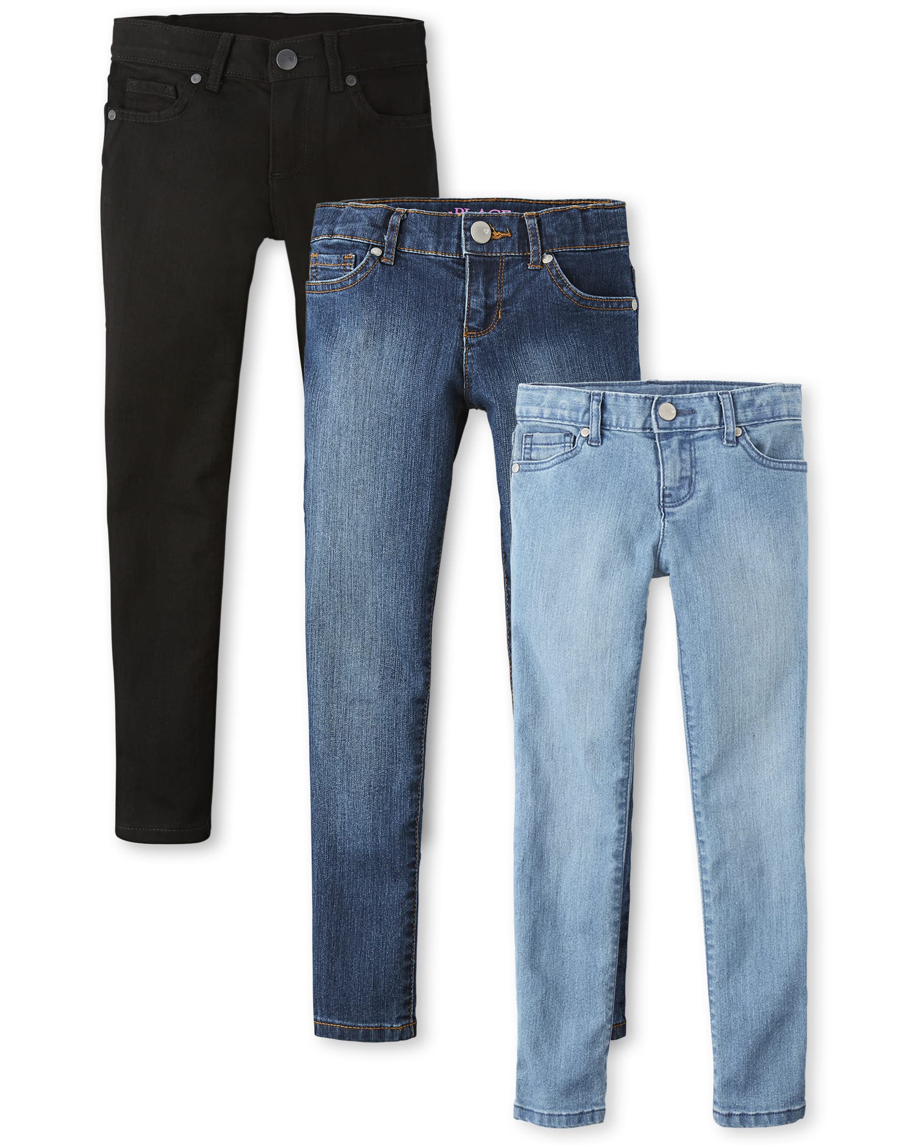 The Children's Place Girls' Super Skinny Jeans - Stretch Denim Pants for Kids | Trendy & Comfortable Jeans for School, Playdates & Everyday Wear