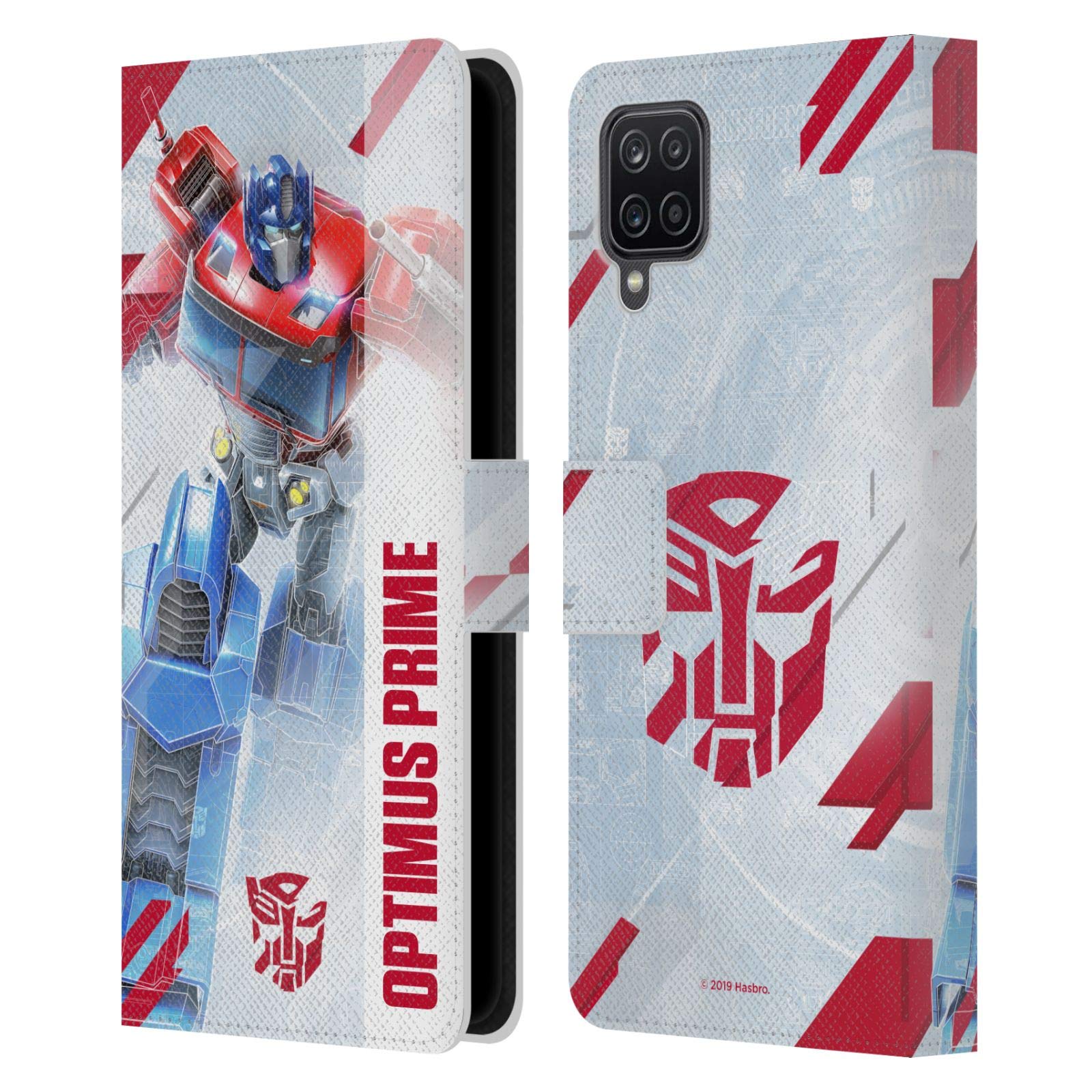 Official Transformers Optimus Prime Leather Wallet Case for Samsung Galaxy A12 (2020) - Licensed Autobots Key Art Design | Perfect for Daily Use, Travel & Gift Giving