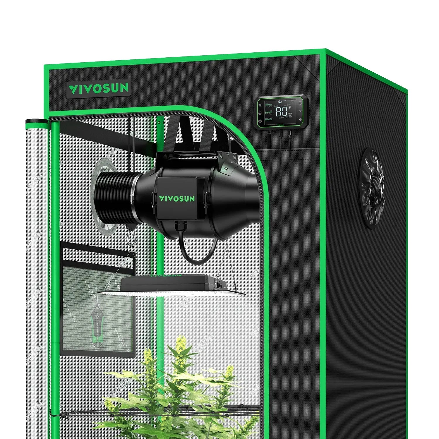 Vivosun Smart Grow Tent Kit for Indoor Plants | 2' x 2' Hydroponic System with LED Grow Light - Perfect for Home Gardening, Seed Starting & Herb Cultivation