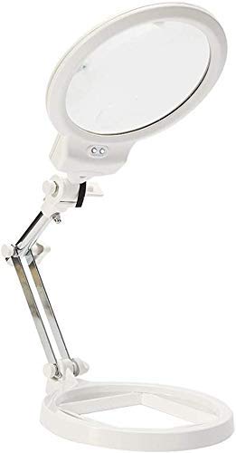 10X Magnifying Glass with LED Light - HD Desktop Magnifier for Reading, Circuit Board & Phone Repair, Clock Making - Ideal for Elderly & Hobbyists