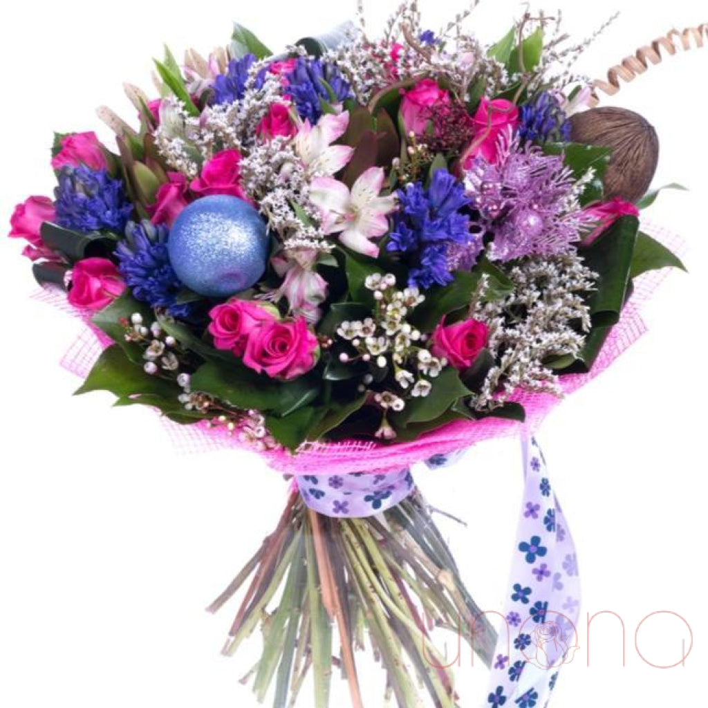 Christmas Holiday Decoration Bouquet - Artificial Floral Arrangement for Festive Home Decor, Table Centerpiece, Party & Wedding Decorations