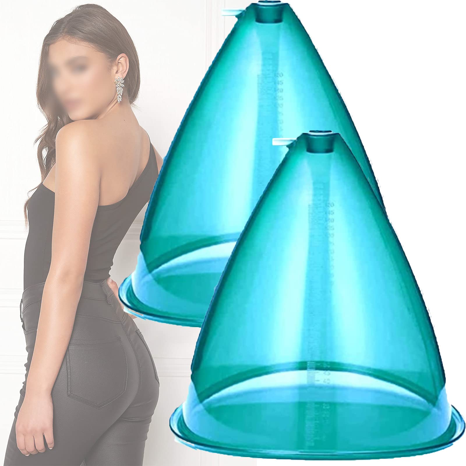 YANRU 120ml Blue Butt Enhancement Vacuum Therapy Machine Accessories for Buttocks Cupping - Lift & Firm Your Booty at Home | Perfect for Spa, Massage & Body Contouring