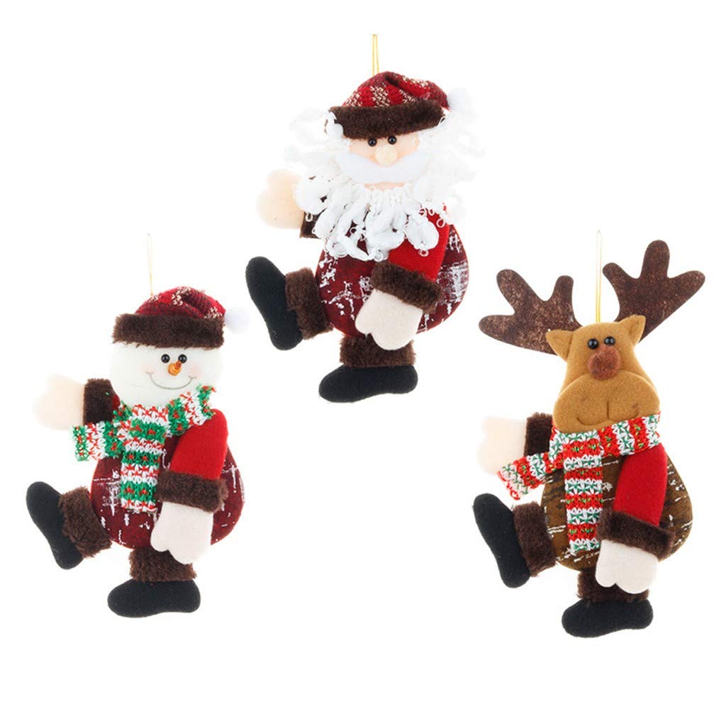 3Pcs Christmas Tree Ornaments Set - Festive Holiday Decorations for Home, Xmas Party & Gift Giving - Perfect for Christmas Tree, Mantel, and Tabletop Decor