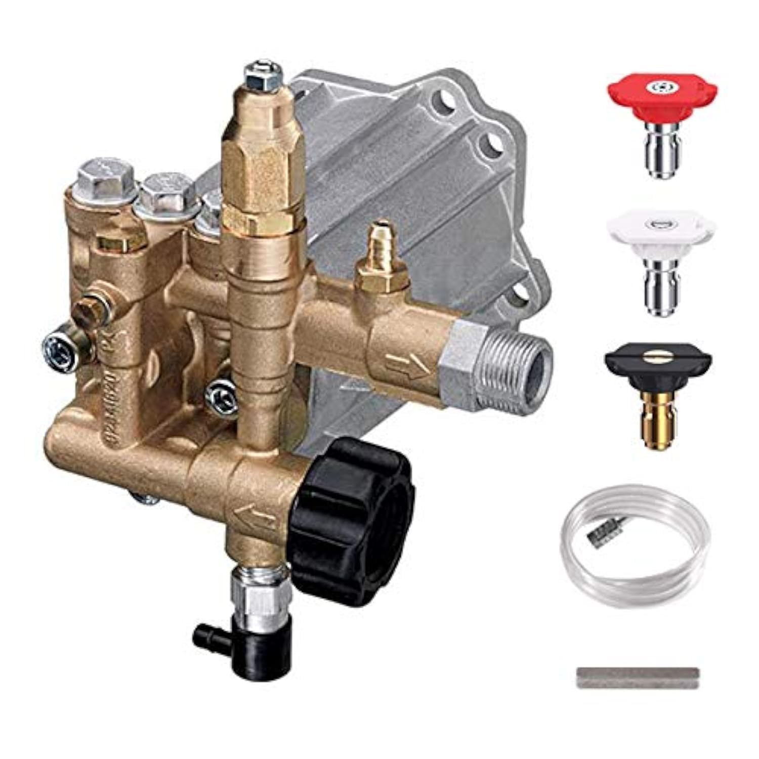 **Annovi Reverberi AR High Pressure Washer Pump 3000 PSI 2.5 GPM - Brass Head, Horizontal 3/4