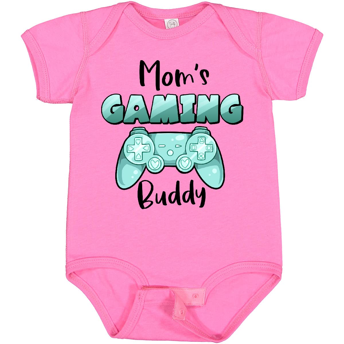 Inktastic Mom's Gaming Buddy Aqua Controller Baby Bodysuit - Cute Gamer Onesie for Newborns & Infants - Perfect Gift for Gaming Moms & Baby Showers
