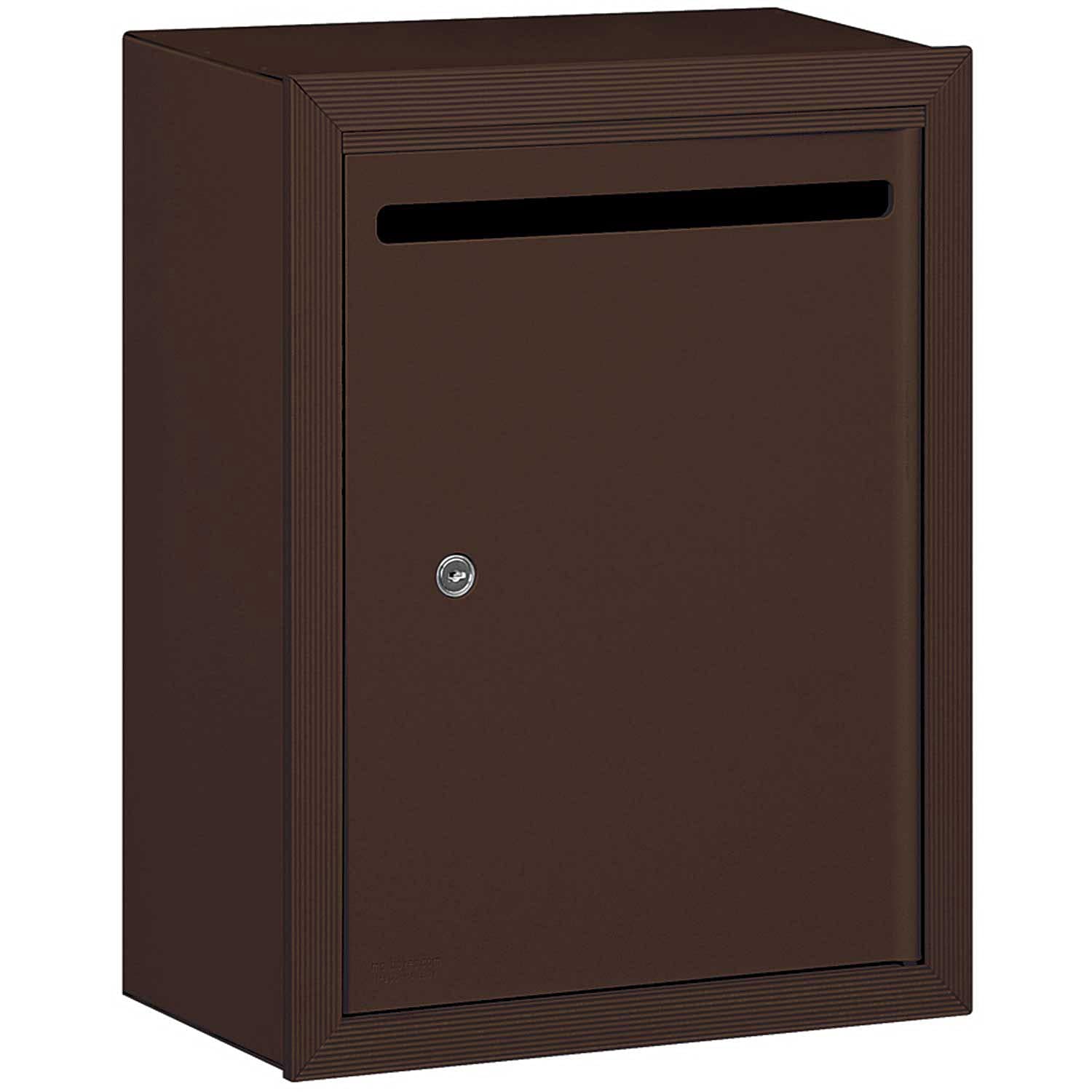 Salsbury Industries 2240ZP Commercial Lock Bronze Surface Mount Mailbox - Secure Private Access Letter Box for Office, Apartment & Residential Use