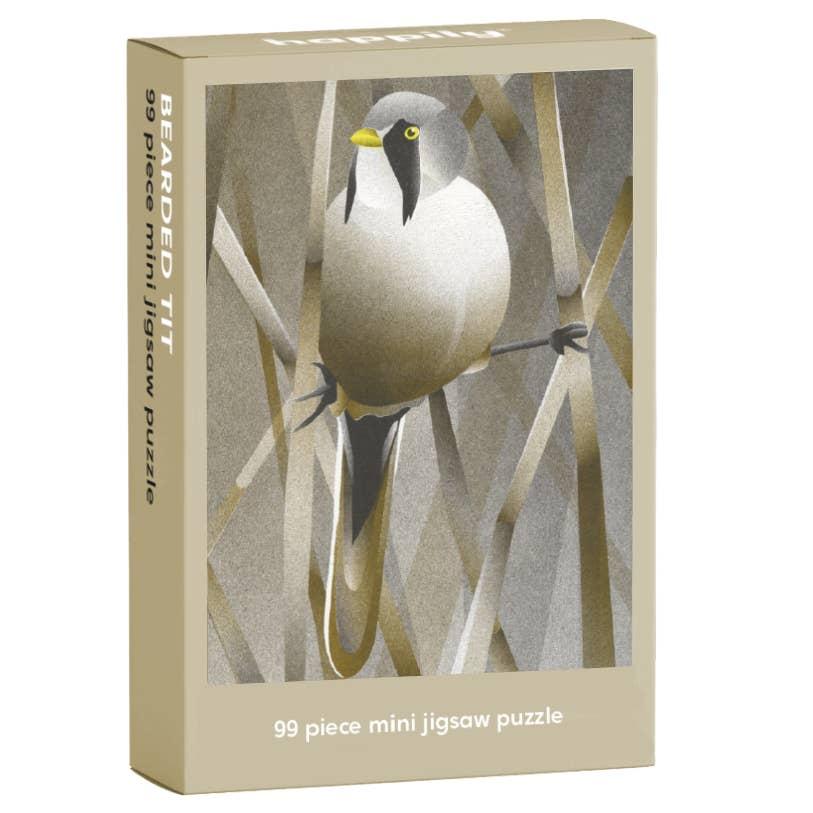 Bearded Tit 99-Piece Mini Jigsaw Puzzle - Fun & Challenging Small Puzzle for Adults & Kids - Perfect for Travel, Gifts & Relaxation