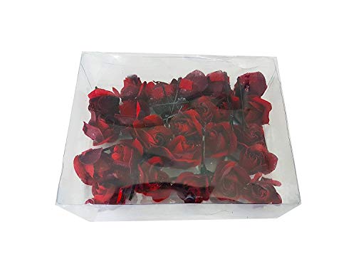 Prime Red Rose Flower Juda Hair Clip Pins - Elegant Women's Hair Accessories for Weddings, Parties & Special Occasions